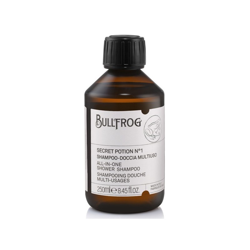 Bullfrog Doccia shampoo secret potion 1 multifunzione 250 ml 18,00 € Barberia